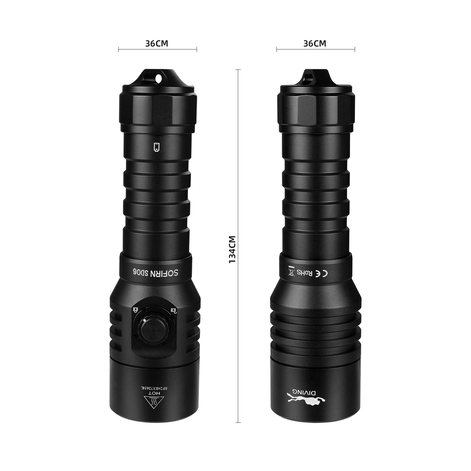 Sofirn SD06 強力3200lm SFT70ダイブLEDライト 21700充電式水中