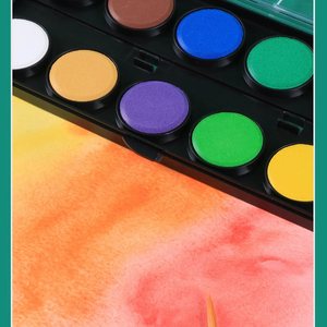 Offre Spéciale 12 couleurs ensemble de peinture aquarelle non toxique marque privée peinture aquarelle solide à haute pigmentation - Product Image 4