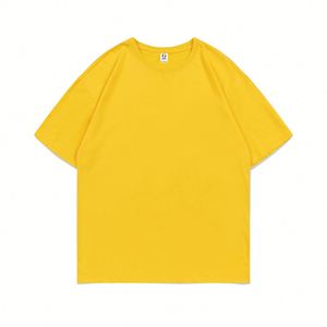 Design Custom Summer Short Sleeve <b>T</b>-shirt Pure Cotton Men's Loose Top Round Neck Solid Color <b>T</b>-shirt - Product Image 1