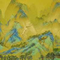 Décoration de bureau en laiton et bois, style chinois moderne et oriental, motif mille milles rivières et montagnes, pour entrée, salon, bureau, fêtes