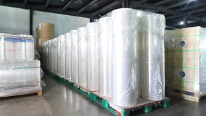 Nguyên liệu bóng mờ trống nhãn trắng PP PE Pet phim tự dính nhãn Jumbo CuộN - Product Image 3