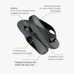 Sandales de récupération rembourrées pour femmes et hommes, tongs avec soutien de la voûte plantaire pour la maison, la plage et le quotidien - Product Image 6