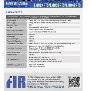 Processore Audio Digitale a 32 Bit con <span class=keywords><strong>3</strong></span> Ingressi e 6 Uscite, Gestione Filtro FIR per Altoparlanti Professionali - Product Image 4