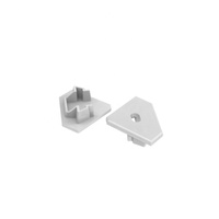 Profilé LED d'angle intérieur pour bande lumineuse 16*16 mm, connecteur d'angle LED, canal LED et diffuseur, profilé en aluminium pour armoire de cuisine