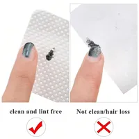 200Pcs/Box Kapas Bersih Bebas Serat Kain Non-Woven untuk Ekstensi Bulu Mata, Pembersih Lem Kuku, Kapas Pembersih Gel Kuku