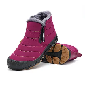 Hiver Femmes Imperméables et Doublure Thermique Bottes de Neige Confortables et Antidérapantes Bas de Cheville Chaussures de Neige Pour Femmes