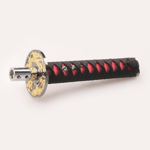 Car Gear <b>Knob</b> Samurai Style Leather Black Red 20cm Ergonomic <b>Shift</b> Lever For Manual Transmission Vehicles - Product Image 2