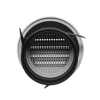 Grille d'aération murale MIA Ventilation, diamètre 100 mm, en plastique ABS, pour intérieur, à persiennes obliques, forme ronde, grille d'aération, cache-aération