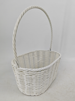 Panier en rotin PE fabriqué en usine, 29x20xH36cm, avec poignée, panier cadeau pour le rangement et les fêtes, grande taille uniquement