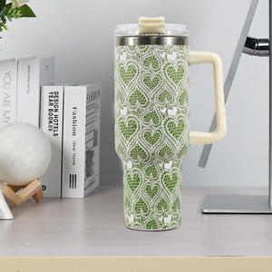 Vaso de Acero Inoxidable de 40 oz con Diseño de Corazón de Dibujos Animados, Personalizado, para Niños, para Viajes al Aire Libre, con Tapa y Pajita, Estilo Chino, 5 Colores Disponibles - Product Image 6