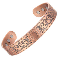 Gelang Fashion Pria Copper Balance Energy untuk Meredakan Nyeri Arthritis, Bio-Magnetic, Tembaga Murni, Gelang Magnetik