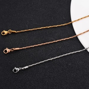 Collar de cadena de acero inoxidable para hombre y mujer, diseño de rollo fino, espiral, cuadrado, tipo serpiente, para colgante, gargantilla, accesorios de joyería para el cuello - Product Image 6