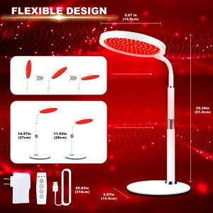 Red Light Therapy For Face Led 660nm Red Light Therapy Lamp With Timer Therapy Red Light With Base For Body Skin