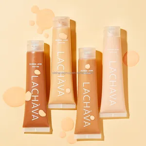 Kosmetik kualitas tinggi tahan lama Nude Beige Vegan Label pribadi ringan Matte cair cakupan penuh Foundation Makeup