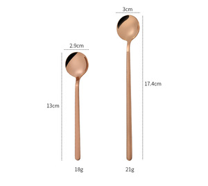 Cuillère à glace personnalisée avec logo, cuillère à miel en métal couleur or, mini-cuillère en acier inoxydable, cuillère à thé - Product Image 5