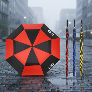 Custom Design Men Best Windproof Double <strong>Canopy</strong> Vented Large Custom Printed Golf Umbrellas with <strong>Company</strong> logo - Product Image 1
