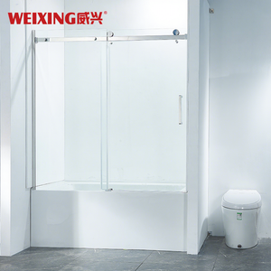 Puerta <span class=keywords><strong>de</strong></span> ducha <span class=keywords><strong>de</strong></span> <span class=keywords><strong>bañera</strong></span> <span class=keywords><strong>de</strong></span> acero inoxidable <span class=keywords><strong>de</strong></span> vidrio templado OEM ODM Pantalla <span class=keywords><strong>de</strong></span> ducha deslizante individual sin marco - Product Image 1