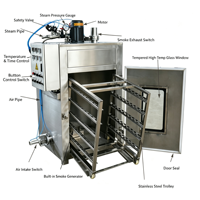 Four à fumer la viande entièrement automatique en acier inoxydable 304 certifié, prix usine / Fumoir à poulet / Four à fumer le bacon