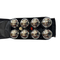 3PCS/6PCS/8PCS Vente en gros de boules en métal Jeu de boules de pétanque de plage Sac en nylon Ensemble de boules de pétanque en métal chromé dans un sac en nylon