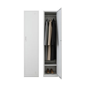 金属鋼ロッカーAlmirahドレス用1ドアジムロッカーワードローブロッカーキャビネット調整可能な棚とハンガー付き - Product Image 1