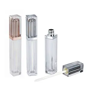 Tubo de gloss labial personalizado, rótulo privado, tubos com aplicador, atacado, tubo de plástico