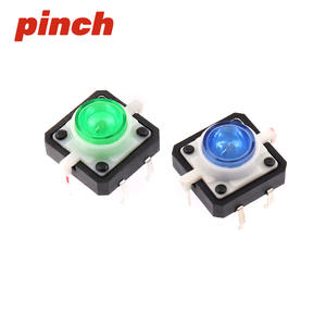 Interruptor Táctil de 12x12mm con LED Iluminado en Rojo, Amarillo, Azul, Verde y Blanco, 6-35VDC, Resistente al Polvo, para Uso Electrónico - Product Image 3