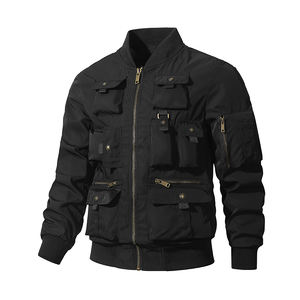 Chaqueta bomber nueva 2025 para hombre, estilo retro americano, uniforme de béisbol, con múltiples bolsillos, elegante y cómoda, a la moda. - Product Image 3