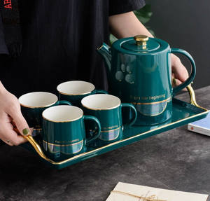 Tazza di Caffè di ceramica Tazze e teiera set, Lusso Europeo Pomeriggio Insieme di Tè - Product Image 1