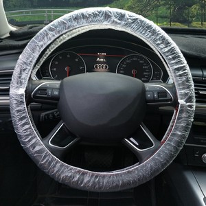 Ensemble de nettoyage en plastique PE transparent et durable pour l'intérieur de la voiture, accessoires jetables, 5 en 1, housse de siège de voiture, housse de <span class=keywords><strong>volant</strong></span> - Product Image 3