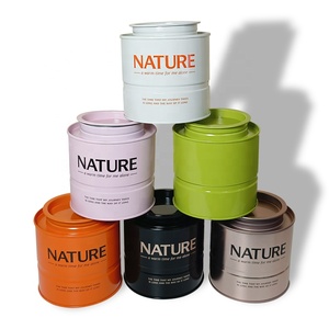 Hotsale Customized Metal Round tea Tin Box Biscuit Cookie Gift Container candy Tin Storage Box Christmas Tin Boxes Present