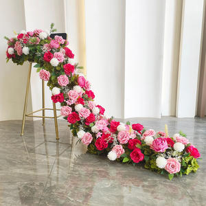 High End Faux Rose Petal Garland <strong>Swag</strong> for Wedding Ceiling Decoration Luxury Banquet Hall Christmas Party Event - Product Image 1