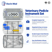 Kit d'instruments vétérinaires Davin Med pour vis pédiculaires, pour la fixation de la colonne vertébrale des chiens et des chats, chirurgie orthopédique de la colonne vertébrale, instruments chirurgicaux