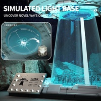 Ensemble de blocs de construction de vaisseaux spatiaux UFO, 601 pièces, kit de construction créatif d'exploration spatiale, briques de construction de vaisseaux UFO et extraterrestres avec lumière