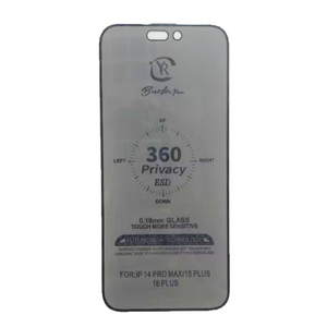 กระจกนิรภัยกันรอย9H ESD แบบเต็มรูปแบบป้องกันการสอดแนม<span class=keywords><strong>360</strong></span>องศาอุปกรณ์ป้องกันหน้าจอเพื่อความเป็นส่วนตัวสำหรับ <span class=keywords><strong>iPhone</strong></span> XR <span class=keywords><strong>XS</strong></span> 11 Pro 12 13 14 15 16 PRO MAX - Product Image 3
