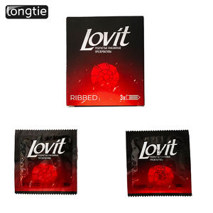 Individuelle Kondome mit Eigenem Logo Genoppt Großhandel Maßgeschneidert für Männer Preise Sex - Product Image 4