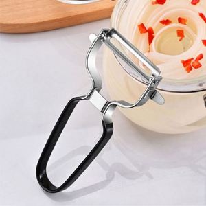 Vente chaude : Éplucheur de pommes de terre, mangues et oignons en forme de Y, en acier inoxydable avec manche en PP, outil de cuisine économique et de bonne qualité pour fruits et légumes - Product Image 5