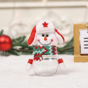 <b>Christmas</b> Decorations Children Candy Gift <b>Box</b> Grey Cartoon Creative Transparent Santa Candy Jar - Product Image 2