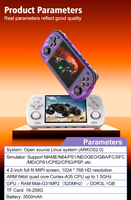 Nouvelle console de jeu portable R45H, écran 4,2 pouces, WIFI, 64 Go, système Linux, lecteur de jeux vidéo rétro portable, console R36S