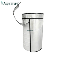 Housse d'isolation personnalisée pour réservoir d'eau avec velcro, couche de bulles en PE en aluminium pur