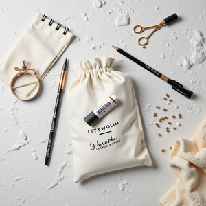 Gran oferta, bolsa de cosméticos sólida de lona, cordón de lino y algodón para el cuidado de la piel, vela de maquillaje, embalaje de regalo, bolsa de muselina sólida - Product Image 4