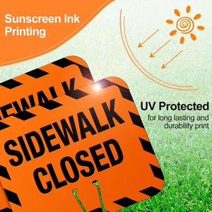 Segnali di Avvertimento Personalizzati in PVC ad Alta Visibilità, Impermeabili e Durevoli, con Pellicola Riflettente di Quarto Grado per Segnaletica di Marciapiedi Chiusi e Strade - Product Image 3