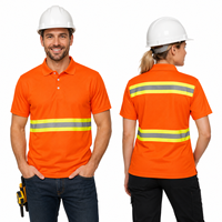 Camiseta Polo de Seguridad Reflectante de Alta Visibilidad para Hombre, Logotipo Personalizado, Manga Corta, Secado Rápido, Uniforme de Trabajo para Construcción