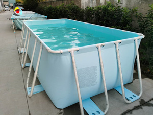 Cường Độ Cao Chất Lượng Cao Xách Tay Bơi Vườn Sân Sau PVC Khung Hồ Bơi Dành Cho Người Lớn Sử Dụng Tùy Chỉnh Kích Thước Tùy Chỉnh In Ấn Pantoon - Product Image 4