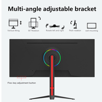 Monitor Ergonómico para Juegos de 34 Pulgadas, 144Hz, IPS, Relación de Aspecto 21:9, Resolución 3440x1440, Tiempo de Respuesta de 1ms, 99% SRGB, Altura Ajustable