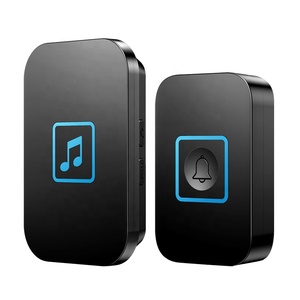 Lumière LED et 60 chansons Alarme de porte de bienvenue pour la sécurité de la maison Sonnette sans fil Smart Chimes Sonnette de porte - Product Image 1