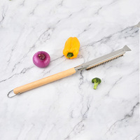 Brosse de nettoyage professionnelle pour pierre à pizza, fil de cuivre, manche en bois, pour four à sole et outil de nettoyage de grill