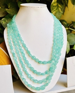 Cuentas de forma de Mani ovaladas de Esmeralda rusa Natural de alta calidad, collar de boda de Esmeralda verde, cuentas de piedras preciosas, Stock limitado - Product Image 3