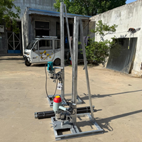 Foreuse de puits d'eau portable robuste de 1,8 kW, profondeur maximale de 60 m, machine de forage électrique, équipement de forage portable
