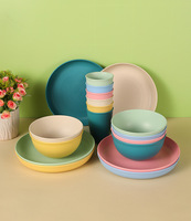 Service de table en paille de blé léger, écologique et sans BPA, incassable, accessoires de cuisine