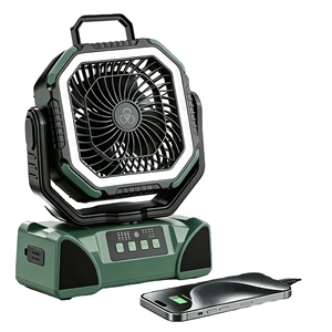 High-Capacity Solar Panel <b>Rechargeable</b> 40000Mah Battery Operated <b>Led</b> <b>Lantern</b> Fan, Portable Outdoor Tent Cooling - Product Image 1